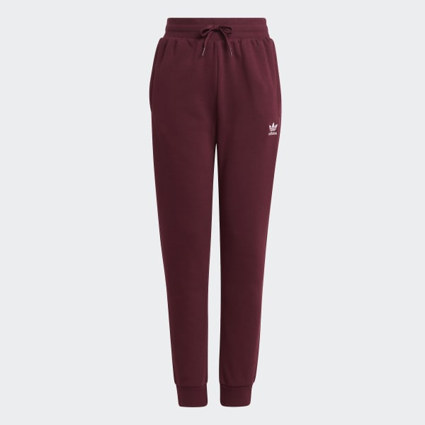 สีแดงเบอร์กันดี กางเกงขายาว Adicolor