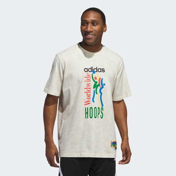 Beige Polo Estampado Worldwide Hoops