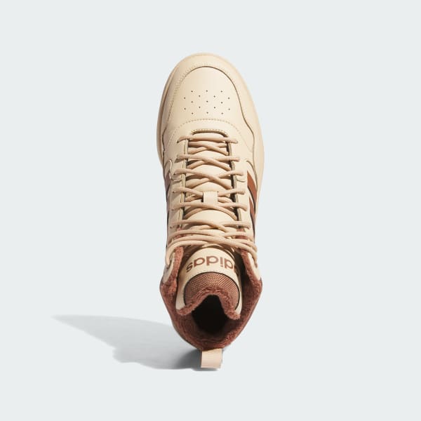 Beige Hoops 3.0 Mid Lifestyle Basketball Classic Fur Lining Winterized Shoes