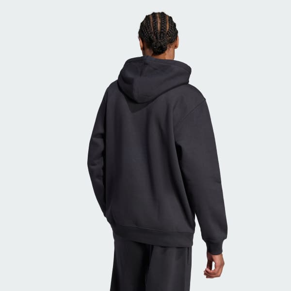 Svart Trefoil Essentials Loose Hoodie