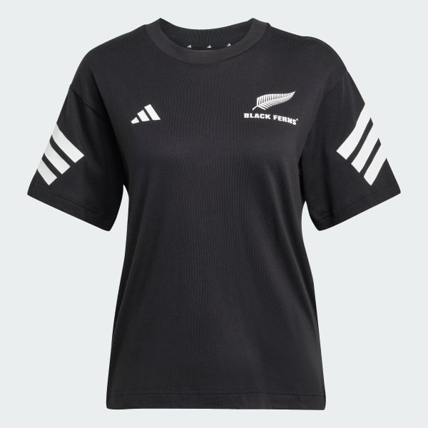 adidas Black Ferns 3-Stripes Tee - Black | Free Shipping