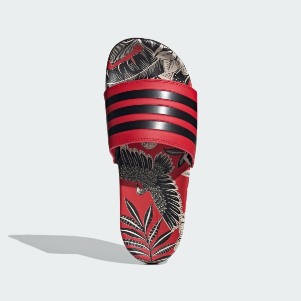 Rojo Sandalias Adilette Comfort