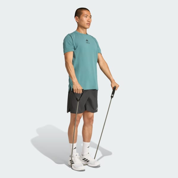 グリーン Les Mills グラフィック 半袖Tシャツ