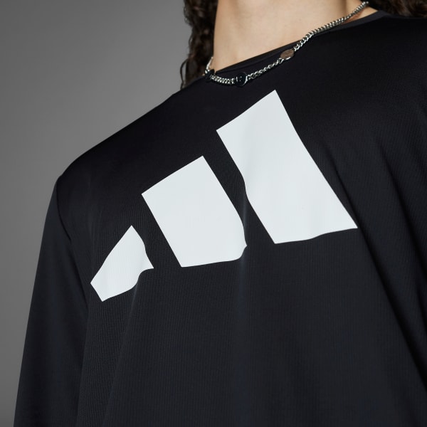 Negro Camiseta Manga Larga Run It