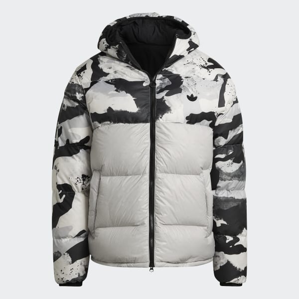 Adidas camo puffer jacket hot sale
