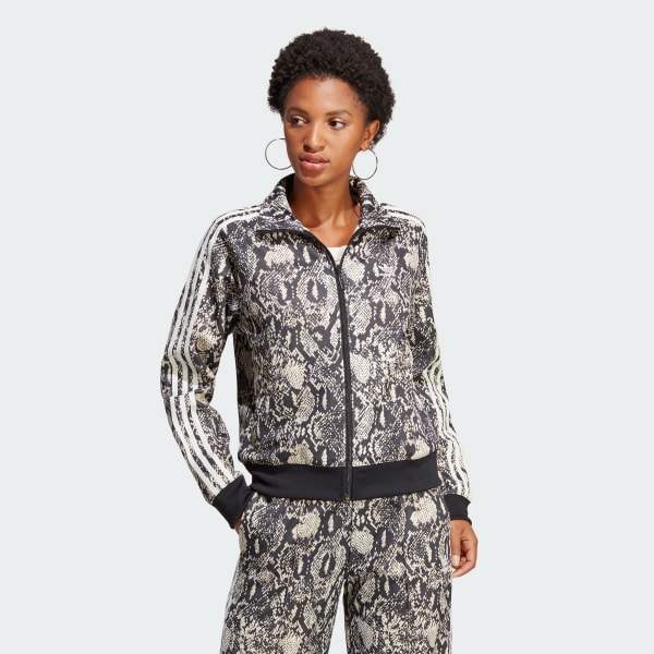 Zwart Python Allover Print Trainingsjack