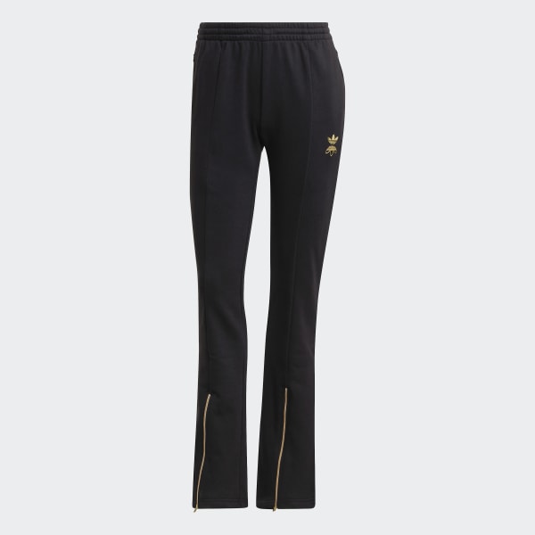 Adidas black and gold track pants hotsell