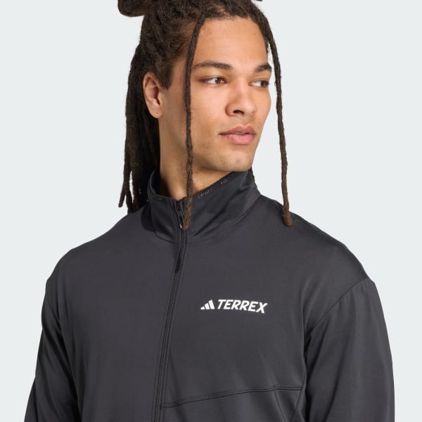 adidas Terrex Multi CLIMAWARM Full-Zip Tech Fleece Jacket - Black