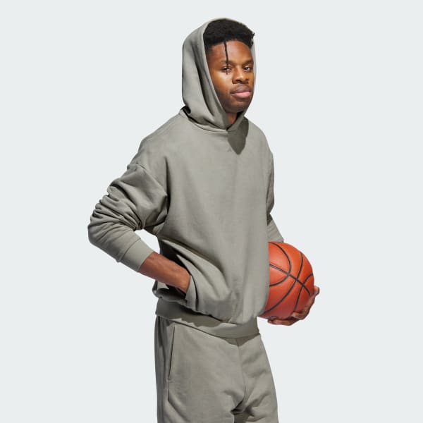 Beige Buzo con Capucha Basketball Sueded