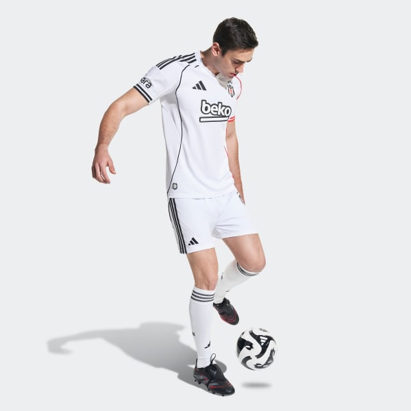 White Beşiktaş 25/26 Home Shorts