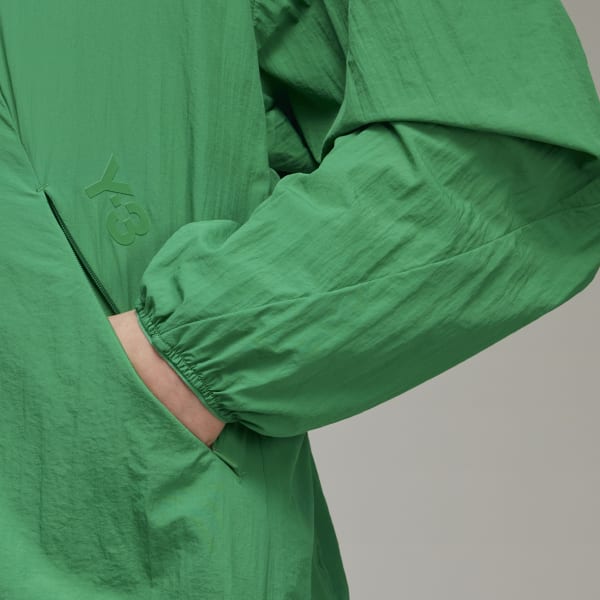 Green Y-3 Classic Light Shell Hooded Windbreaker VU296