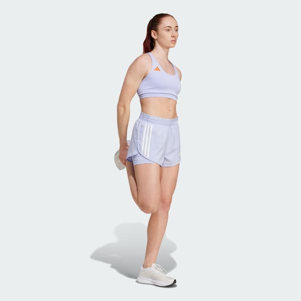 【ADIDAS】Onderrun 3S 2-in-1 Shorts JD2283 adidas Own the Run 3-Stripes 2-in-1 Shorts - Purple | adidas