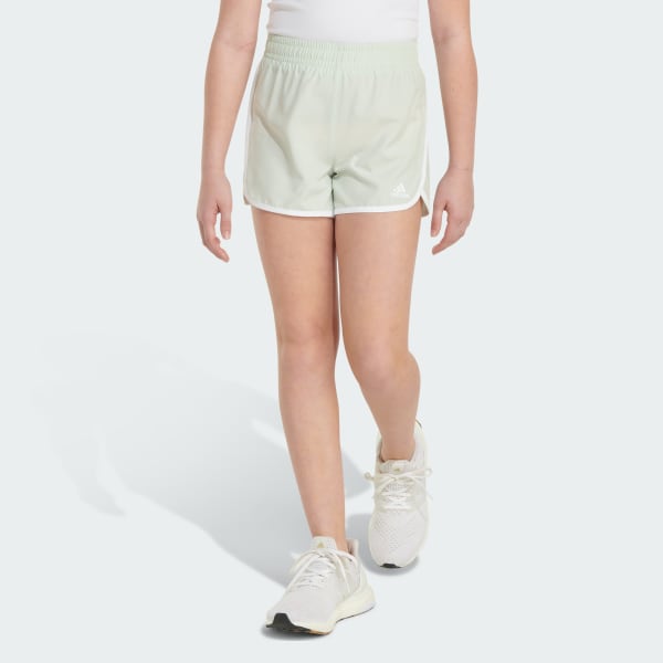 Green adidas Elastic Waistband Woven Shorts with Binding