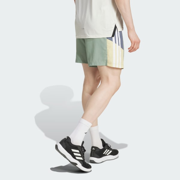 Green Train Essentials Seasonal Colorblock Shorts