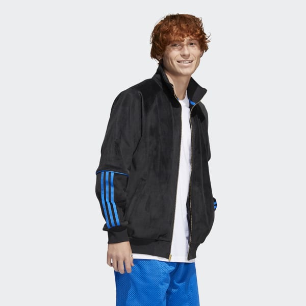 Zwart Tyshawn Velour Trainingsjack (Uniseks) ZG105