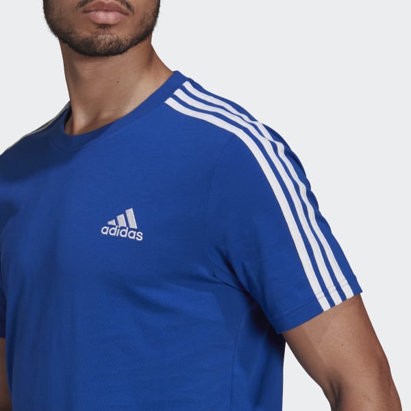 Cumplido Compuesto más lejos adidas Essentials 3-Stripes Tee - Blue | Men's Training | adidas US