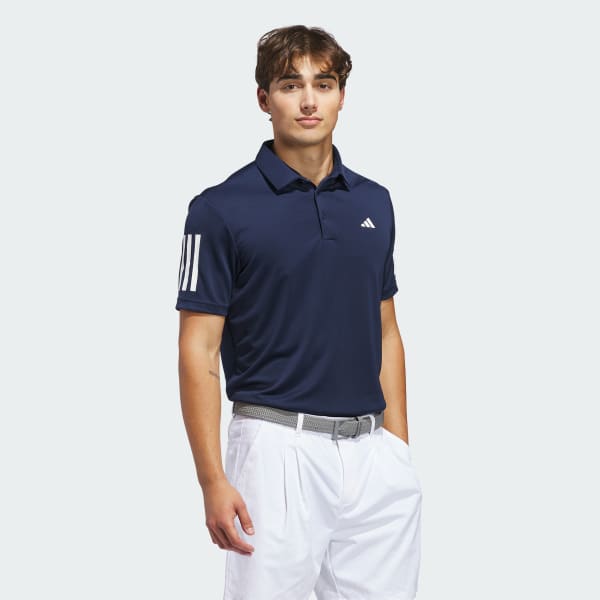 Blue Performance 3-Stripe Polo Shirt