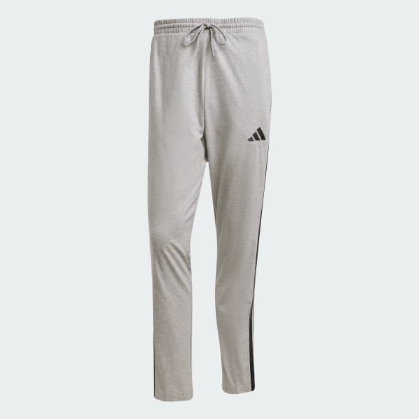 Grey Essentials 3-Stripes Single Jersey Pants