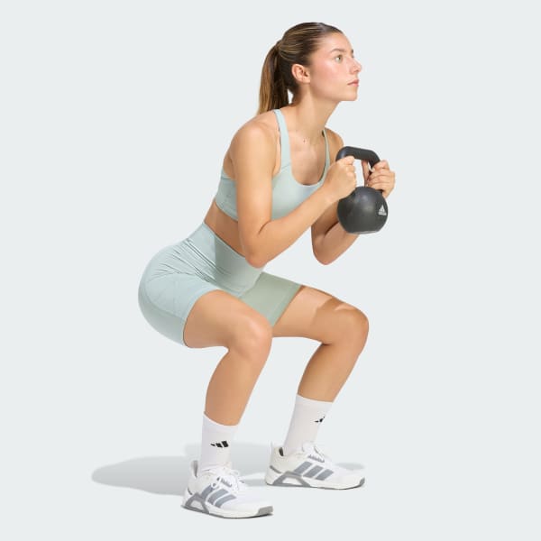 Verde Calções Justos com Bolso Oculto Optimé Essentials