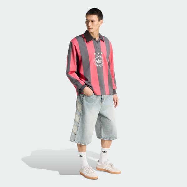 Black ORIGINALS GRAPHIC LONG SLEEVE POLO Shirt