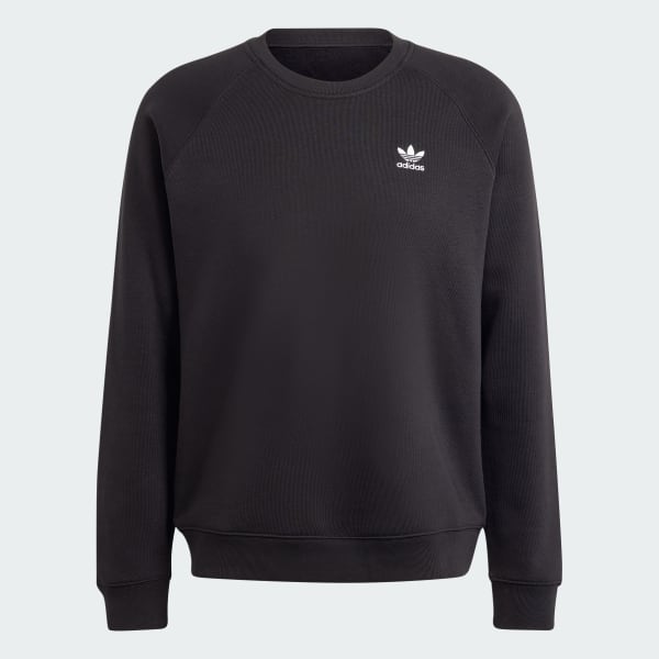 Preto Camiseta Gola Careca Trefoil Essentials