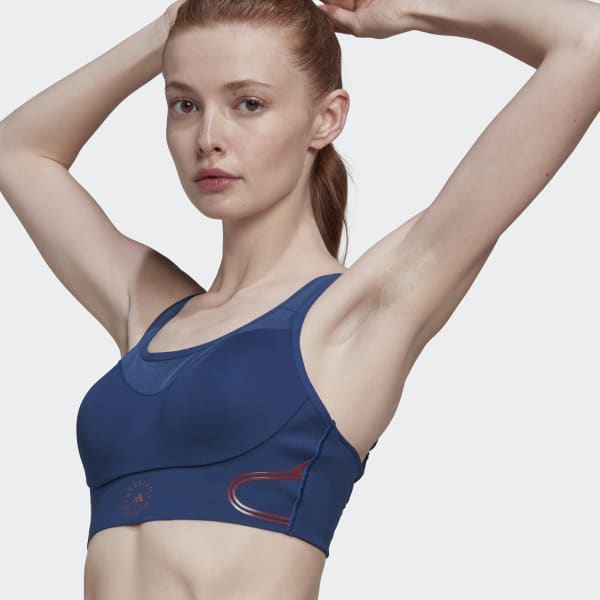 Bleu Brassière de sport adidas by Stella McCartney TruePace Maintien fort VK179
