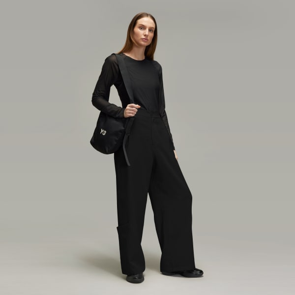 Black Y-3 Mesh Fitted Tee