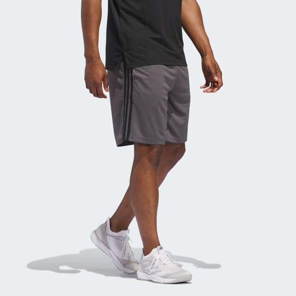 Cinza Shorts Malha adidas Três Listras AEROREADY