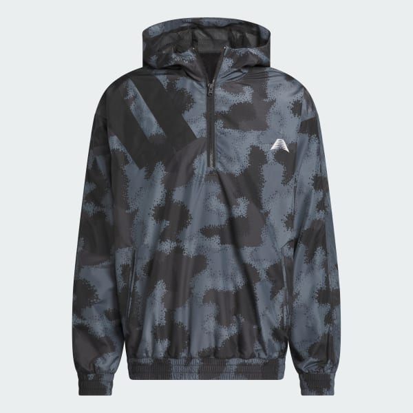 Gris Anorak con estampado integral de camuflaje de Anthony Edwards