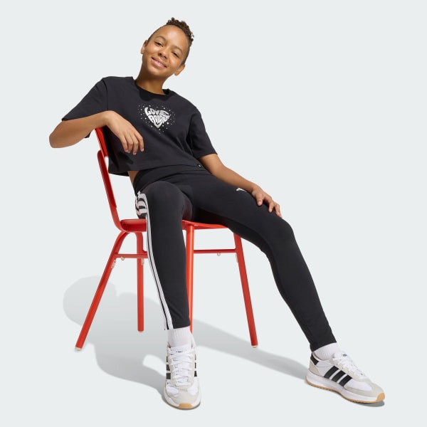 Negro CAMISETA CORTA GRAPHIC EVERYDAY GLAM PARA NIÑOS