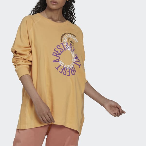Żolty adidas by Stella McCartney Long Sleeve Tee (uniseks) BWC67