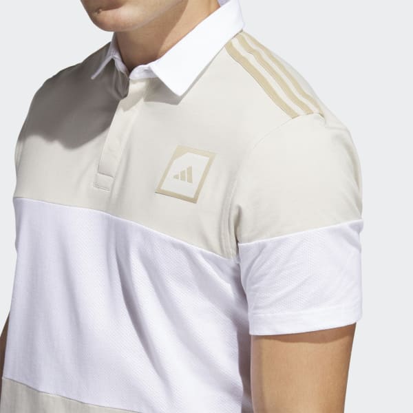 Beige Polo da golf adicross Block
