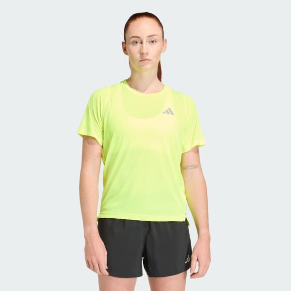 イエロー adi365 ブリーズ ランニング Tシャツ