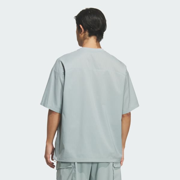 グリーン シティテック ルーズフィット ドットエア ブリーザブル ウーブン半袖Tシャツ