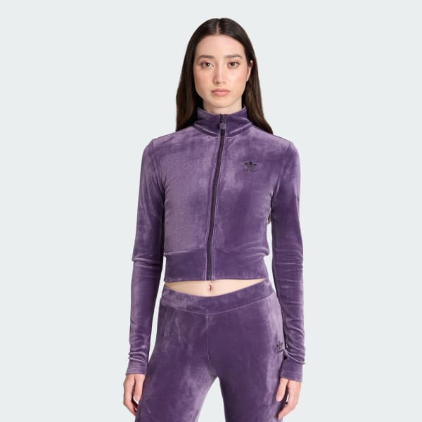 Essentials Velvet Fitted Track Top