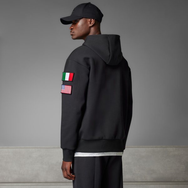 adidas Juventus x NASA inspired Seasonal Doubleknit Hoodie Black Free Shipping with adiClub adidas US