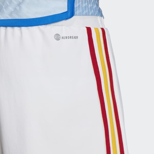 White Spain 22 Away Authentic Shorts C5791