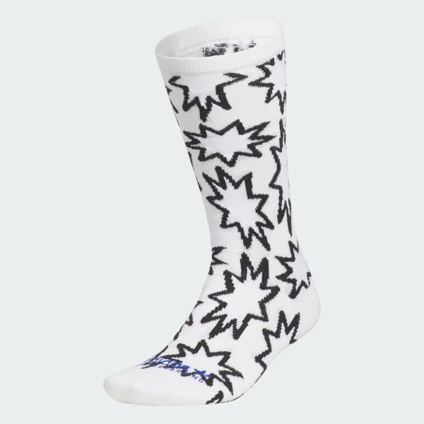 Blanco Calcetines Estampados Burst