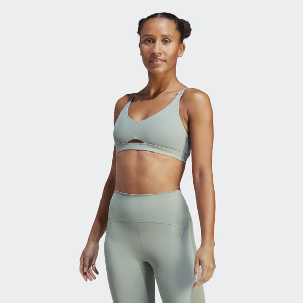 Yogalicious Lux Racerback Sports Bra Green, Women's Fashion