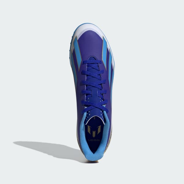 Azul Calzado de Fútbol X Crazyfast Messi Club Pasto Sintético