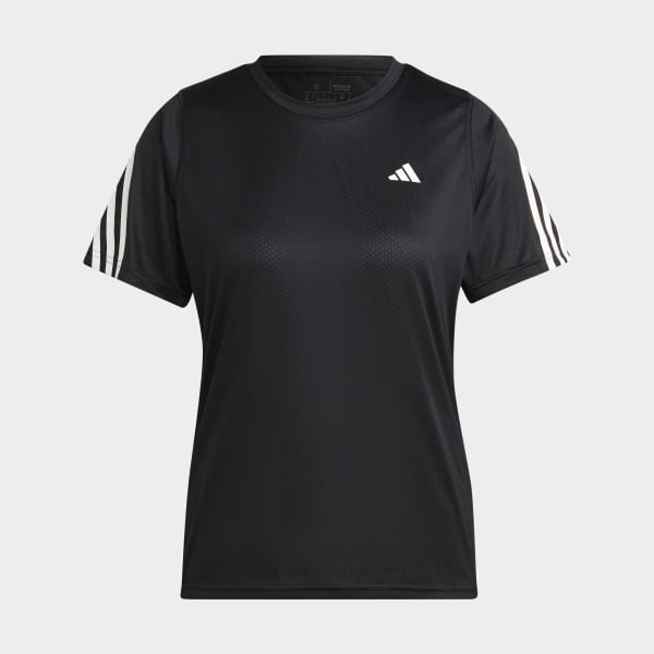 Sort Run Icons 3-Stripes Low-Carbon Løbe-T-shirt