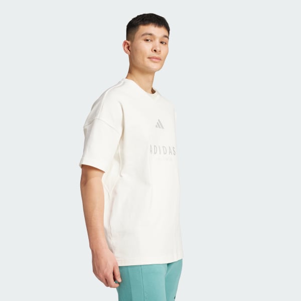 White ALL SZN Embroidered Graphics Tee