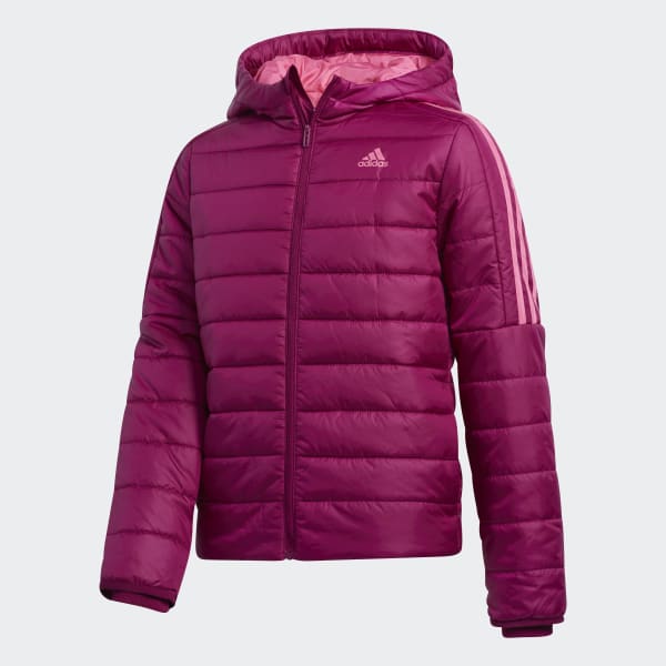 adidas pink puffer coat