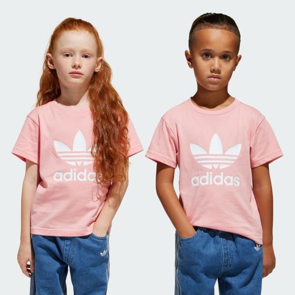 Merah-muda Tee Anak Adicolor Trefoil
