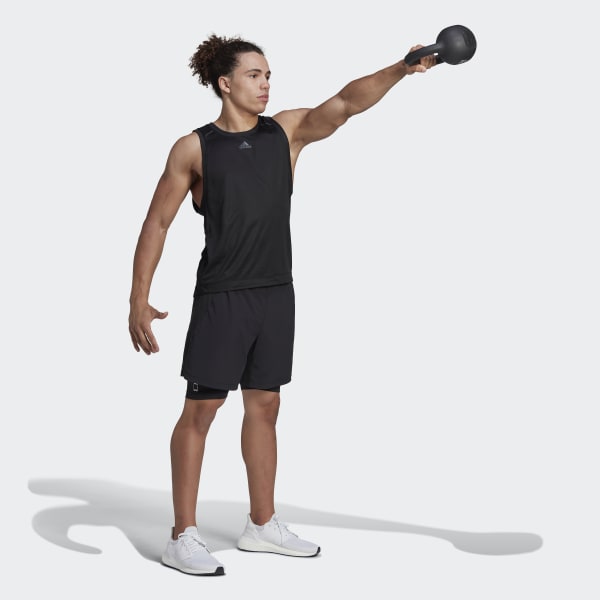 Svart HIIT Spin Training Tank Top WU842