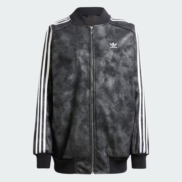 สีดำ เสื้อแทรค adidas Originals Premium Oversize SST Luxe