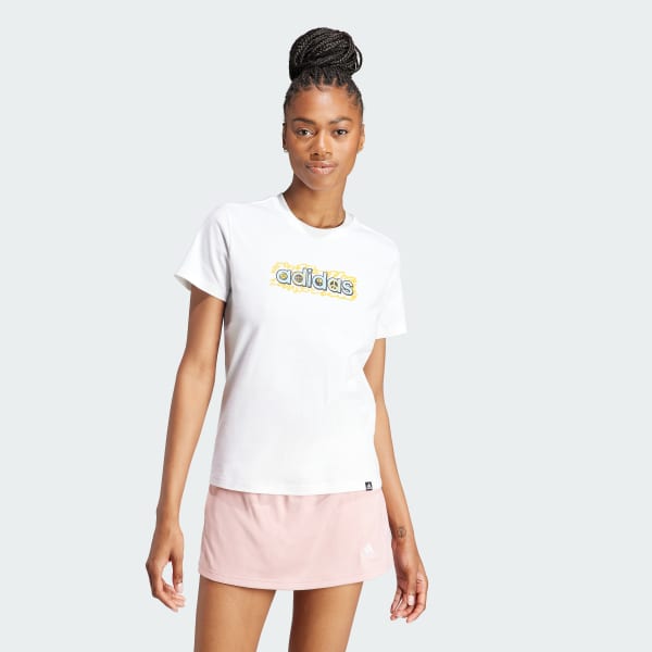 Adidas t shirt women's white outlet