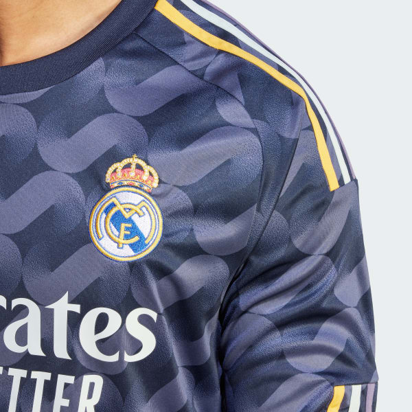 Camiseta manga larga adidas segunda equipación Real Madrid 23/24 Authentic  con dorsal Bellingham 5