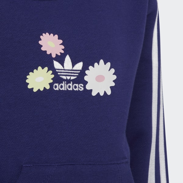 luz de sol suizo plantador adidas Flower Print Hoodie and Tights Set - Blue | Kids' Lifestyle | adidas  US