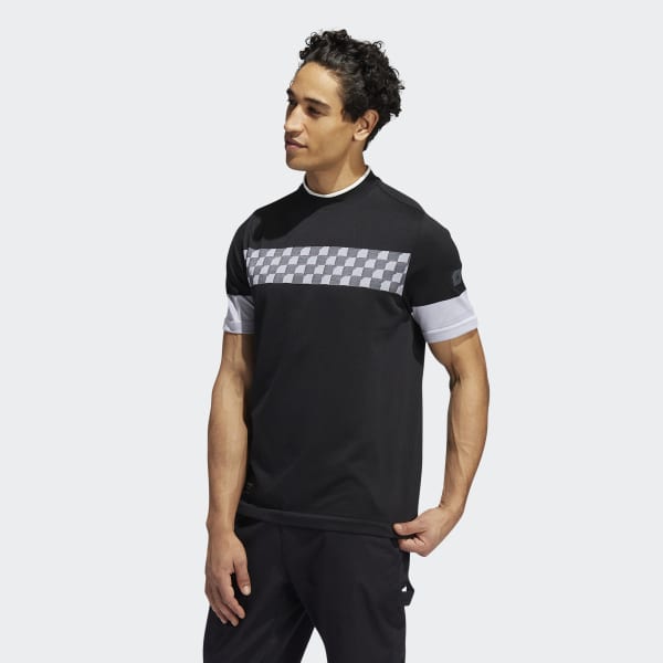zwart Adicross Checkered Polo P2585